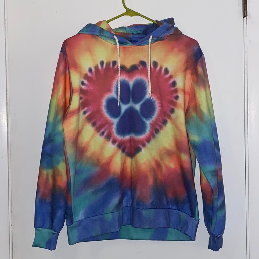 Tie Dye hoodie. The animal rescue. Size M